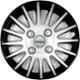 Prigan 4 Pcs 14 inch Black & Silver Press Fitting Wheel Cover Set for Maruti Suzuki Celerio VXI