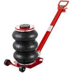 Hukums 5 Ton 400mm Alloy Steel Red Triple Bag Pneumatic Air Jack with Extension Handle