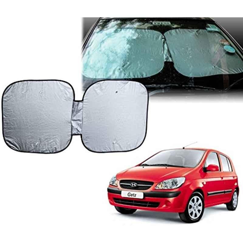 Auto Pearl Polyester Silver Front Window Sunshade Car Curtain for Hyundai Getz
