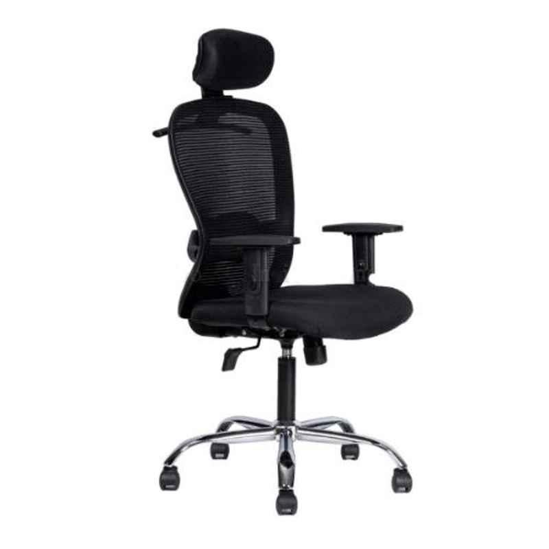Modern India Leatherate Black High Back Mesh Office Chair, MI255