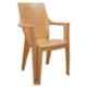 Italica Polypropylene Marble Beige Luxury Arm Chair, 9006-1