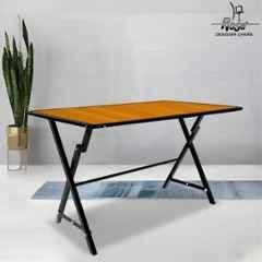 Rose Arrow Ash Brown Rectangular Folding Table