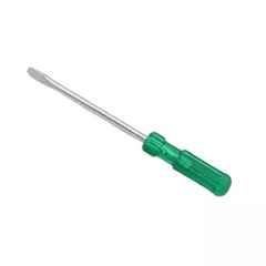 B K Jagan & Co Silver & Green 828 Steel 8x1.2mm Flat Tip Screw Driver
