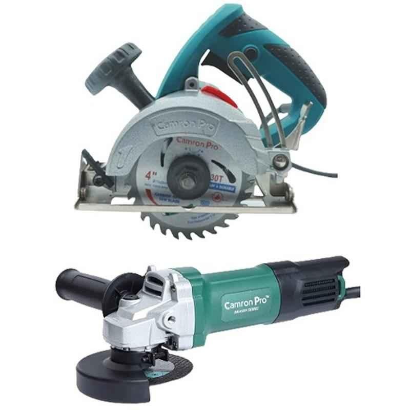 Camron Pro 1700W 125mm Wood Cutter with Blade & 1000W Angle Grinder with 100mm Wheel Combo