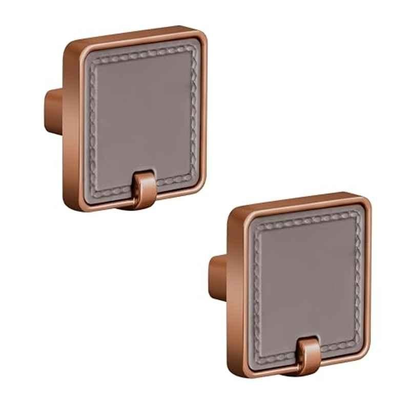 Plantex Knobs for Drawers/Drawer Knobs/Square Knob for Cabinets/Pull-Push Knob for Kitchen/Bedroom/Drawer (Pack of 2) Rose Gold & Satin Black