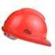 Allen Cooper Red Polymer Ratchet Type Safety Helmet with Chin Strap, SH721-R