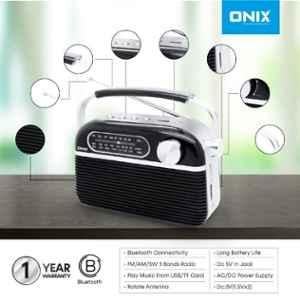 Onix Black & White Melody Deluxe Rechargeable Radio