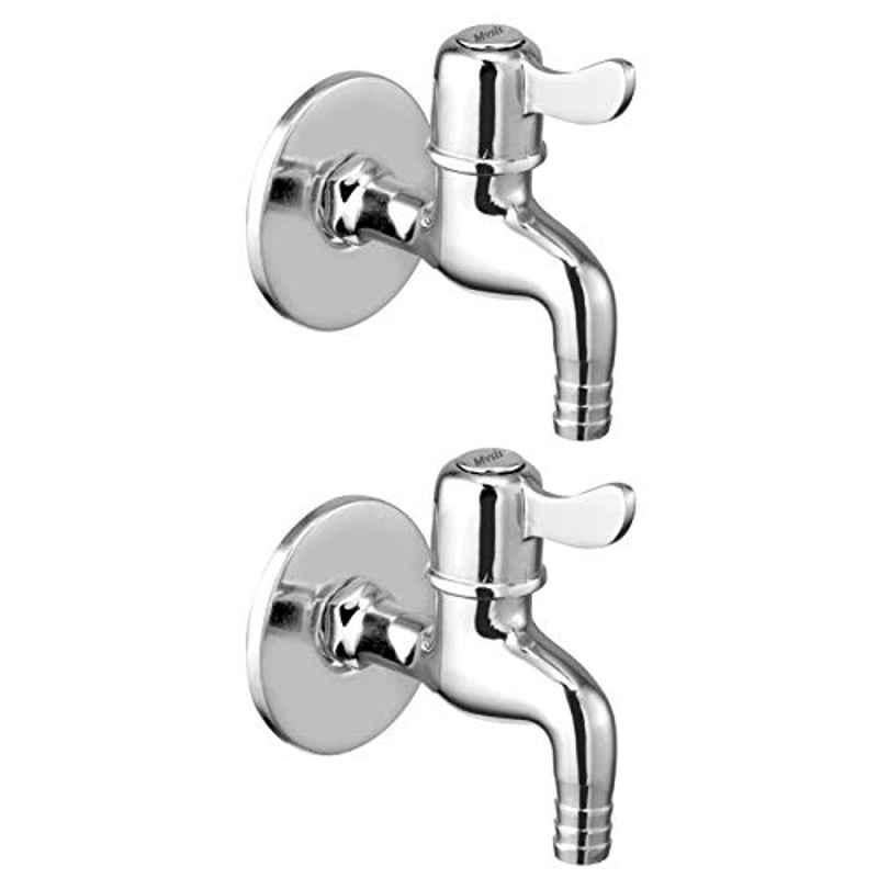 Mysis Magic Brass Chrome Finish Nozzle Bib Cock with Wall Flange (Pack of 2)