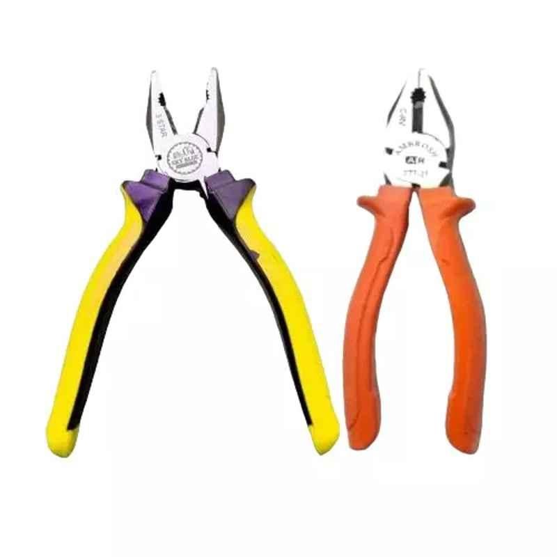 Sky Blue 8 inch Stainless Steel Lineman Plier, SBE392 (Pack of 2)