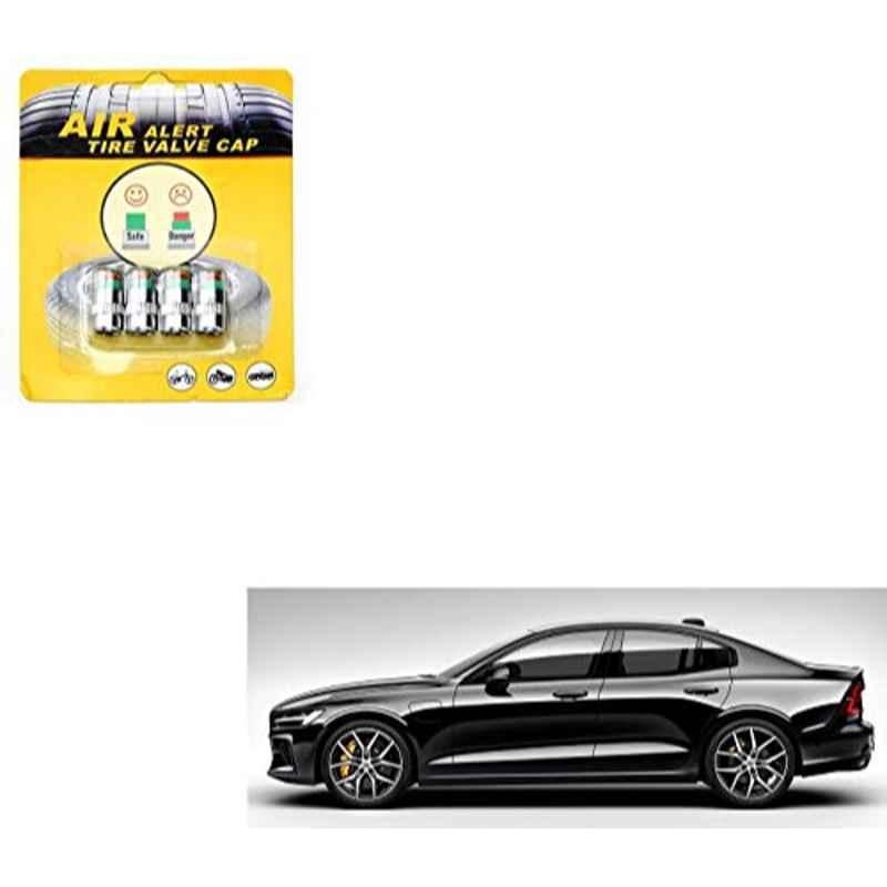 Kozdiko 4 Pcs Iron Air Pressure Alert Car Tyre Valve Caps Set for Volvo S60