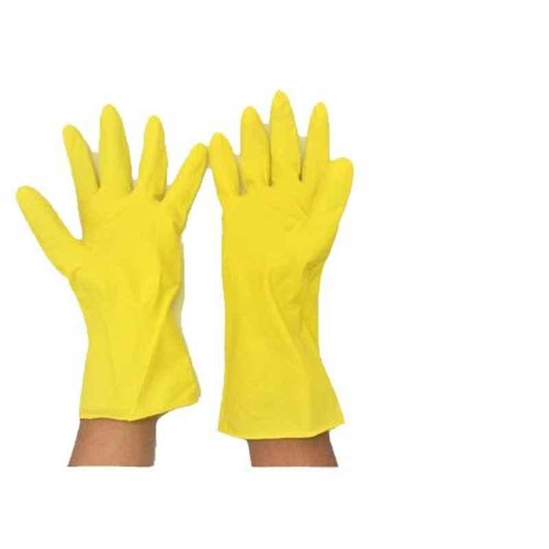 SSWW Medium Yellow Rubber Turf Hand Gloves, SSWW405