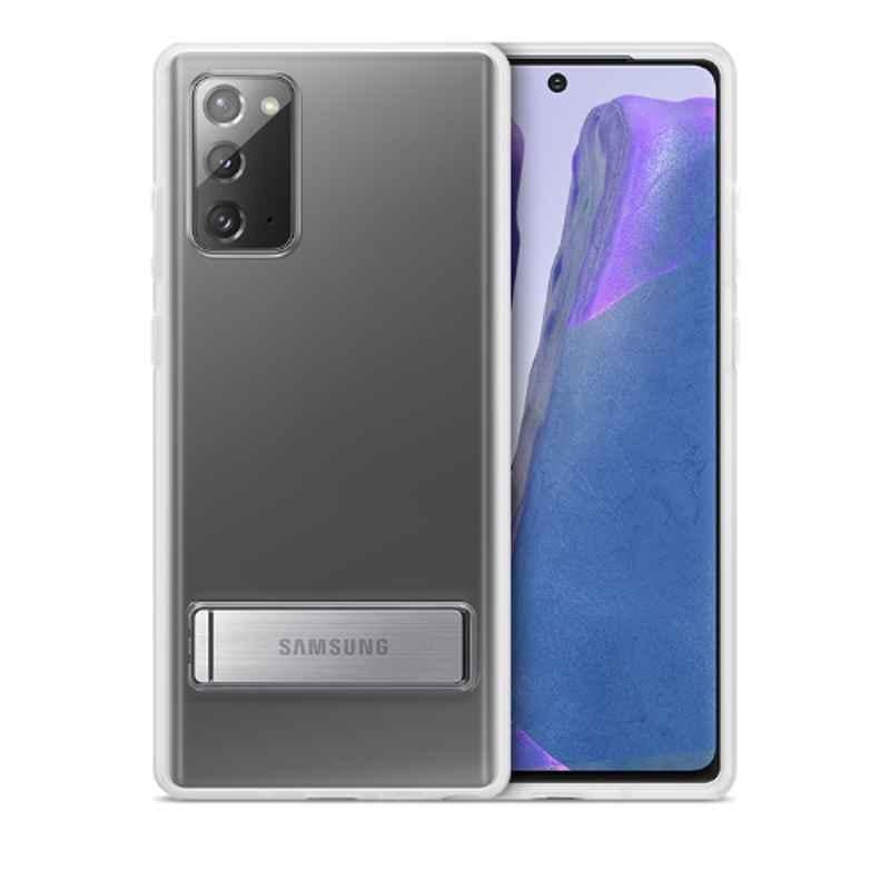 Samsung Transparent Clear Standing Mobile Cover for Galaxy Note20, EF-JN980CTEGWW