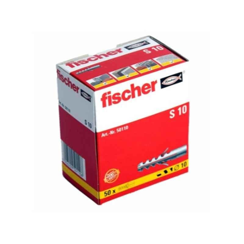 Fischer S10 10mm Fixing Plug, 50110 (Pack of 50)
