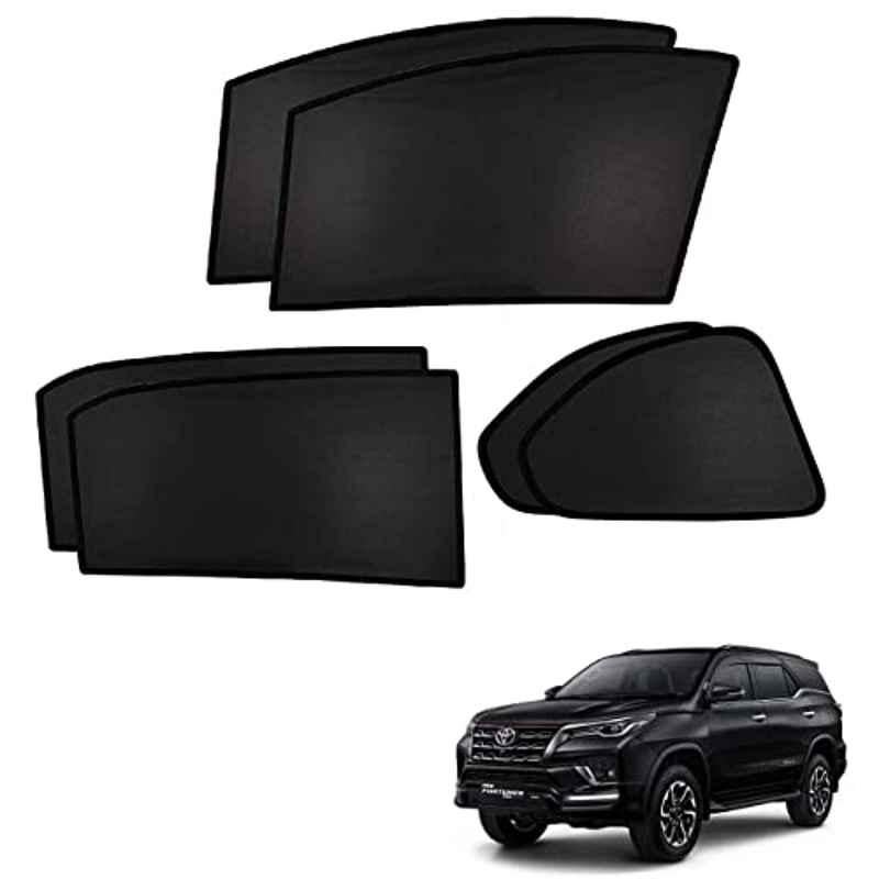 Kozdiko 6 Pcs Custom Fit Non Magnetic Curtains Mesh Car Sun Shade Set for Toyota Fortuner 2021-Present