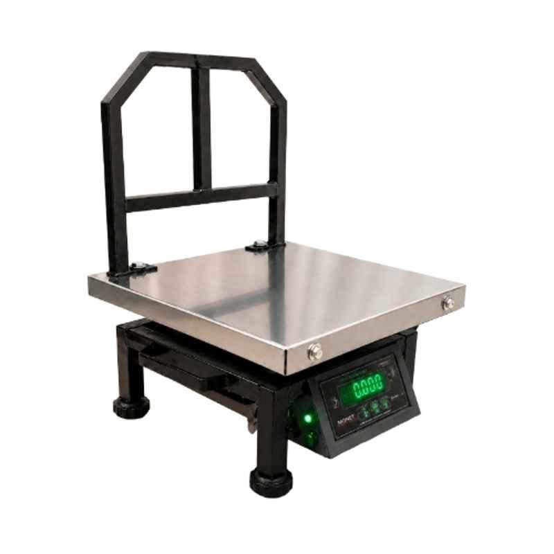 Monet 14x14 inch 150kg Stainless Steel Platform Weighing Scale with Dual Display & 2 Days Battery Backup