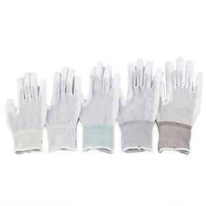 AS One ASPURE Nylon & Polyurethane Palm Coated ESD Safety Gloves, Size: S (Pack of 10)