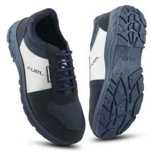 Fuel Ultra Fabric Steel Toe Blue Safety Shoes with PVC Single Density Sole, Size: 10
