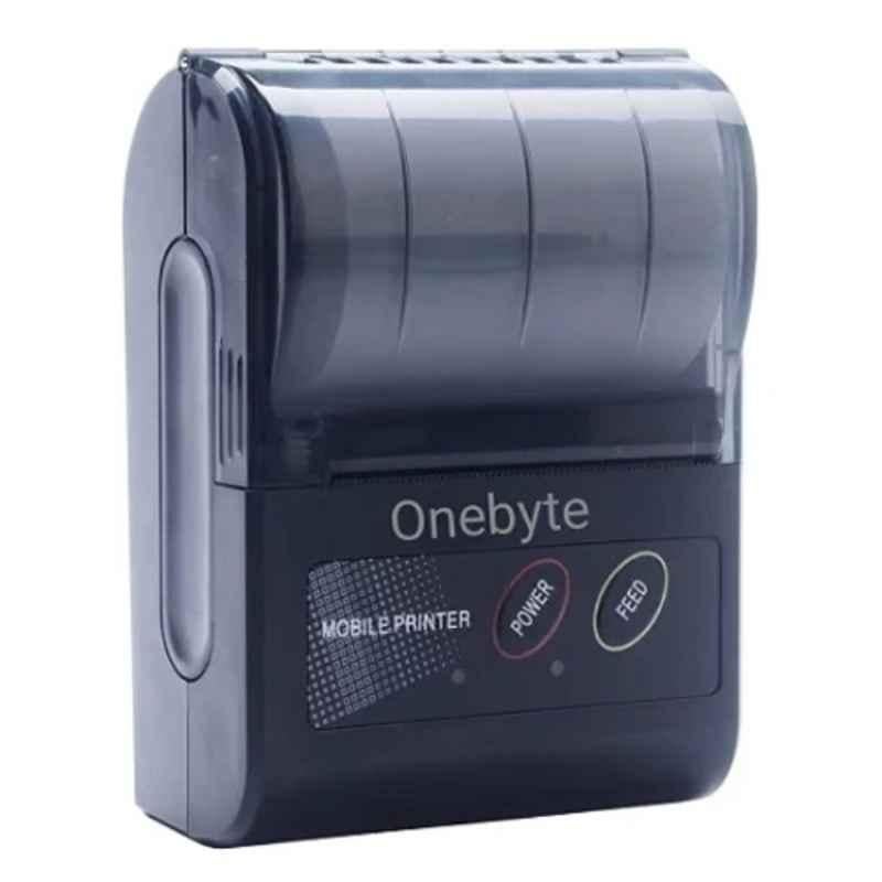 Onebyte 90mm/sec Black Monochrome USB & Bluetooth Mobile Thermal Printer, BP-02 Max