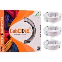 CabONE 2.5 Sqmm White FR PVC Insulated Copper Cable, Length: 90 m (Pack of 3)