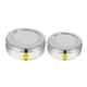 Sempl 2 Pcs Stainless Steel Belly Shape Flat Storage Containers Set with Steel Lid