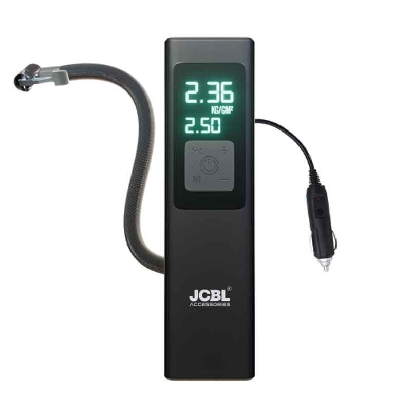 JCBL 3m 12VDC 150PSI Black Wired Digital Tyre Inflator with LCD Display & Inbuilt Pressure Gauge