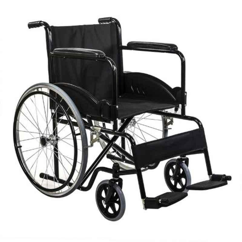 KosmoCare 17x34 inch Dura Black Spoke Wheelchair, RCR107