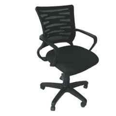 Arko Black Medium Back Adjustable Push Back Ergonomic Chair, Tunnel