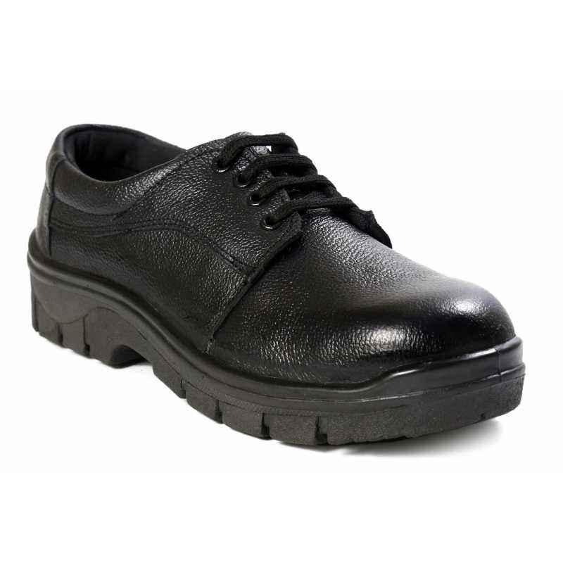 JK Steel JKPI013BK8 Steel Toe Black Work Safety Shoes, Size: 8