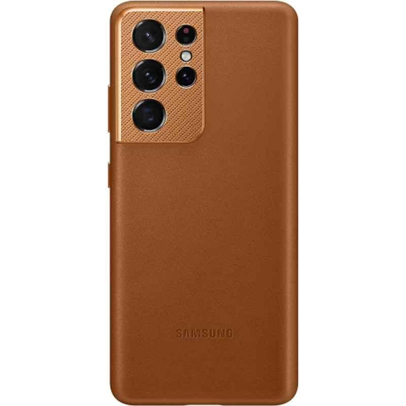 Samsung Galaxy S21 Ultra 5G Leather Brown Mobile Cover, EF-VG998LBEGWW
