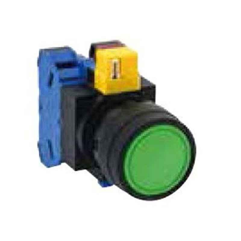 Idec 22mm 1NO Momentary Flush Black Pushbutton, HW1B-M110B