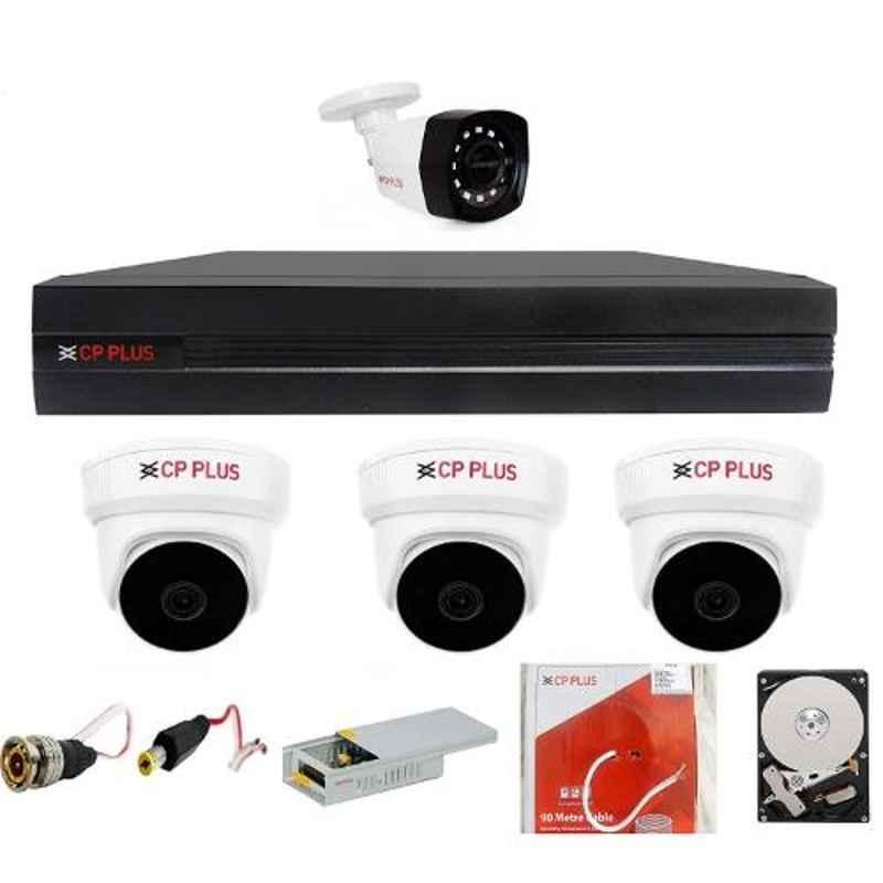 CP Plus 2.4MP 3 Pcs Dome & Bullet Orange Camera, 8 Channel DVR with Usewell Accessories, 2.4MP-8HD-1B3D-AllCP-2TB-3Y