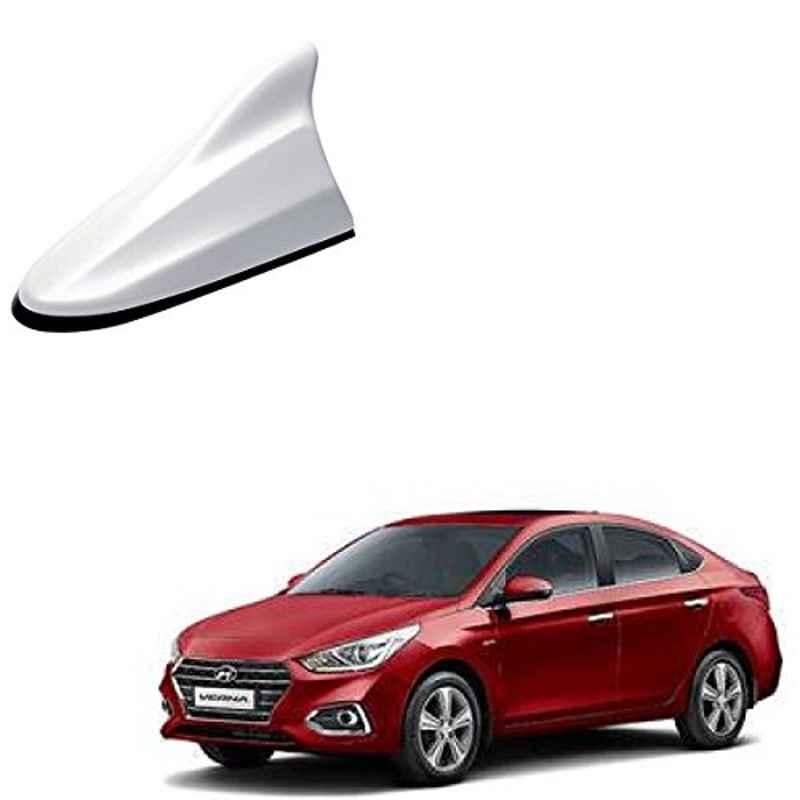 Kozdiko White Shark Fin Signal Receiver Antenna for Hyundai Verna 2017
