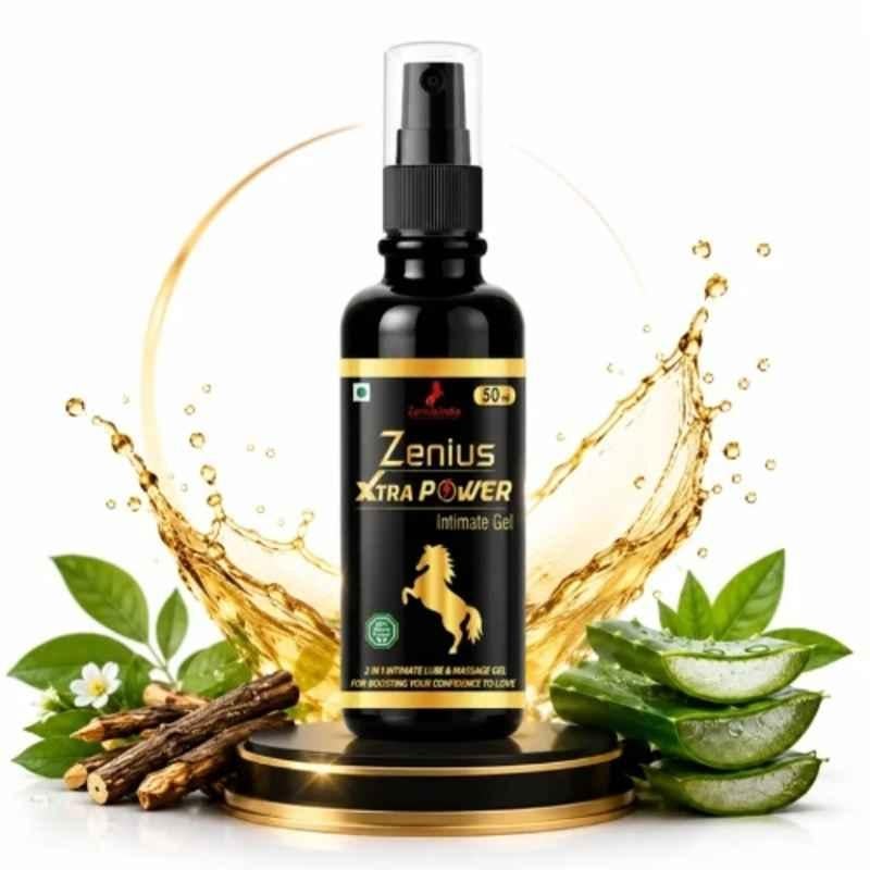 Zenius India 50ml Xtra Power Gel with Laung Oil, Jaiphal Oil, Ashwagandha Oil, Shilajit Oil, Wintergreen Oil & Aloe Vera for Improves Reproductive Health