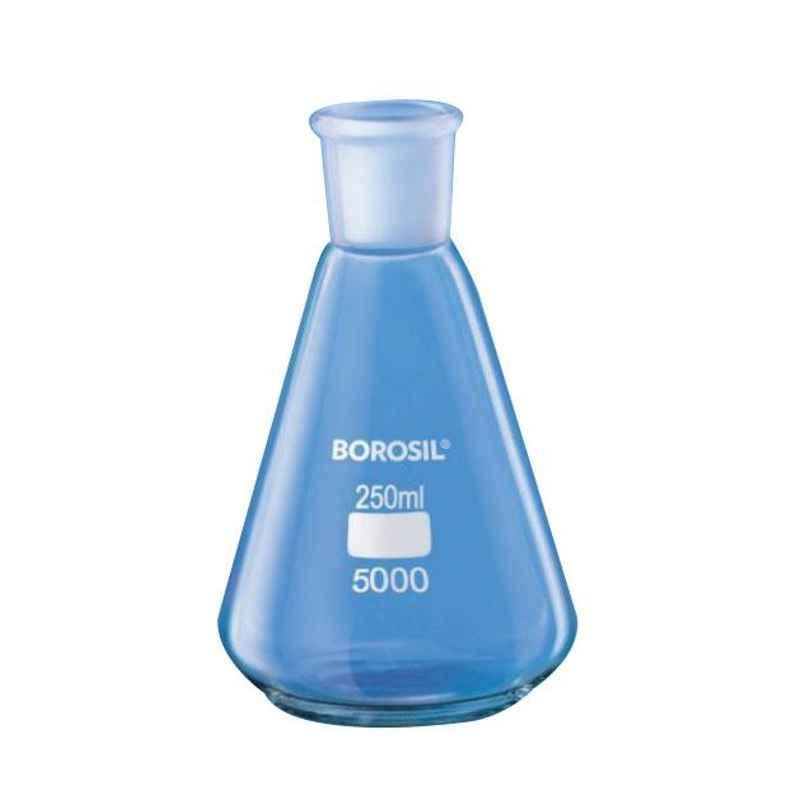 Borosil 25ml Narrow Mouth Erlenmeyer Conical Flask with Interchangeable Joint, 5000009