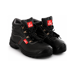 Darit ES-12-8 Leather Steel Toe Black Work Safety Shoes, Size: 8