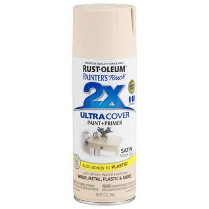 Rust-Oleum Painters Touch 12oz Ivory Silk 249073 2X Ultra Cover Satin Spray Paint