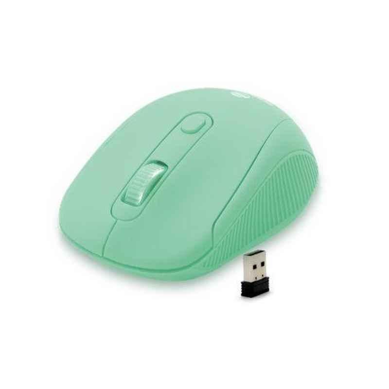 Zebronics 2.4GHz Green Wireless Optical Mouse, ZEB-ROLLO