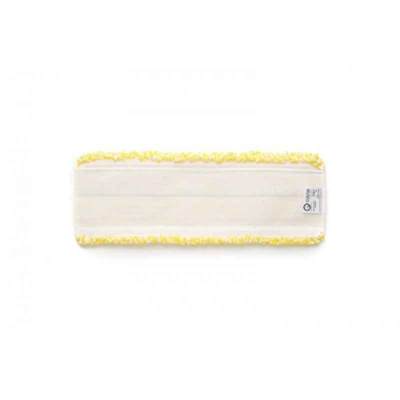 Cisne 13.5x60cm Microfiber White & Yellow Flat Mop Head, 207200-03