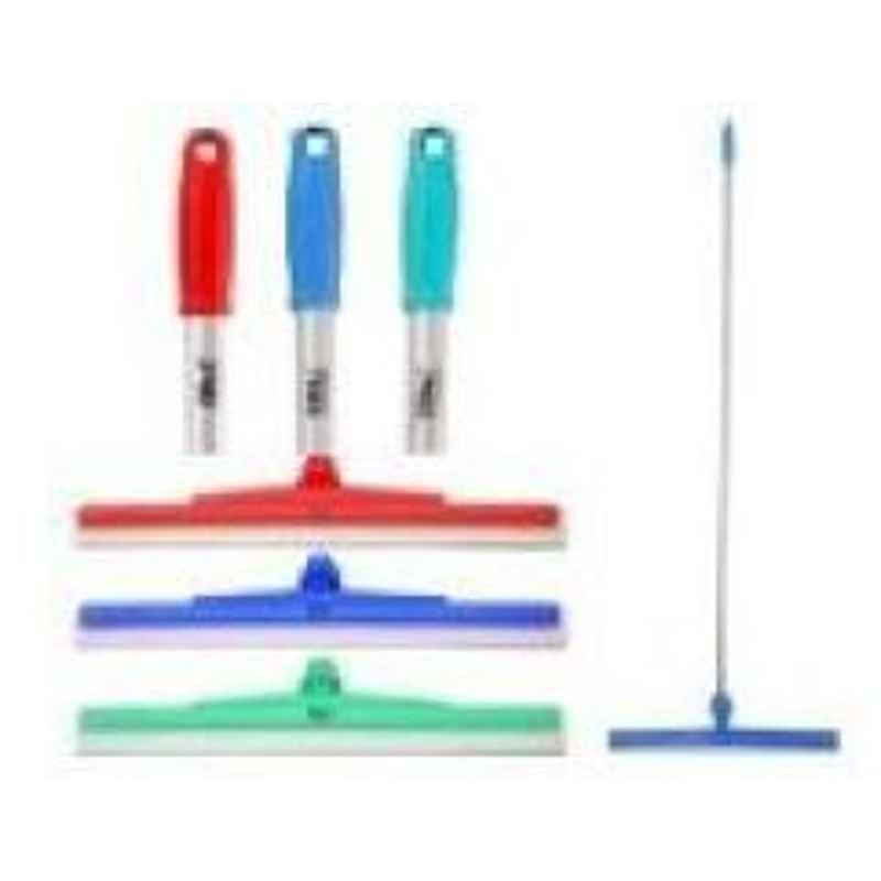 Amsse W45 1001 WIPER 45-Blue Floor Wiper Double Blade Inclined Design 45cm Comes along with 140cm Long Aluminium Handle (Pack of 5)