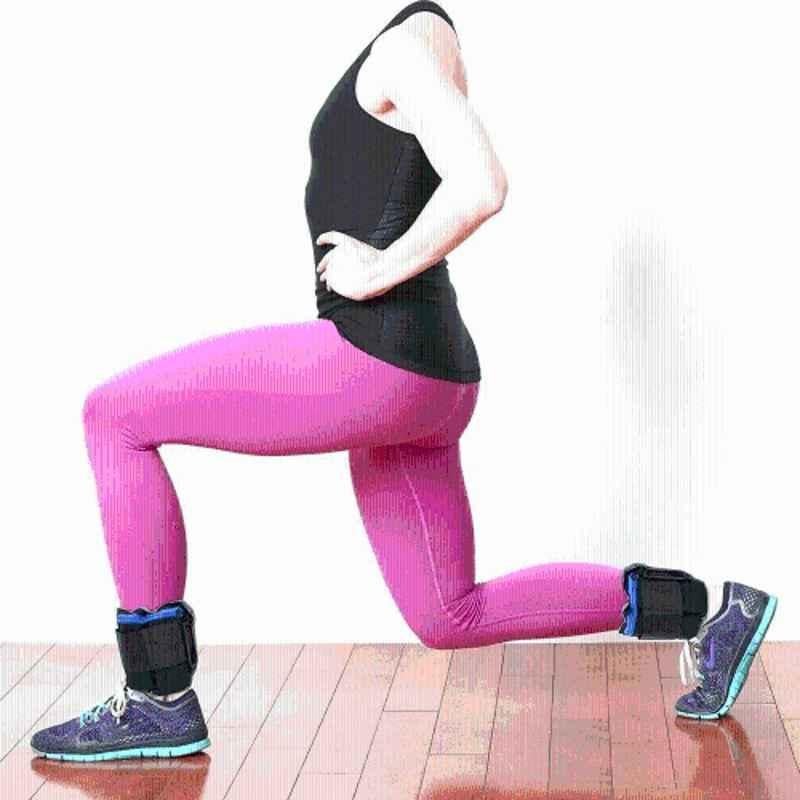Matrica Black 1kg Running Exercise Adjustable Strength Ankle Weight & 1kg Wrist Weight