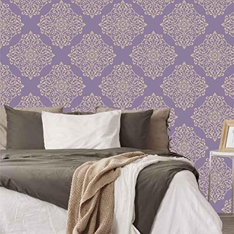 Damask  Purple  Wallpaper  Home Decor  The Home Depot