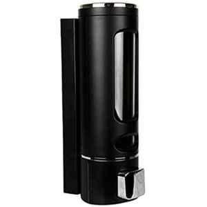 Fastgear 400ml Plastic Wall Mounted Cylindrical Black Liquid Soap Dispenser