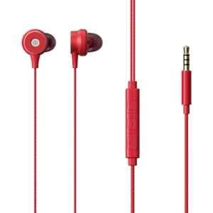 Zebronics Zeb-Buds 20 3.5mm Red In-Ear Wired Stereo Earphones with Mic, 1.2m Cable & 14mm Drivers