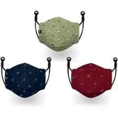 Wellstar 3 Pcs 6 Layer Cotton Printed Face Mask Set with Adjustable Earloop, 220122 FILE-10