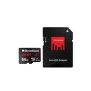 Strontium Nitro A1 UHS-I U1 64GB MicroSDXC Class 10 Black Memory Card with SD Adapter