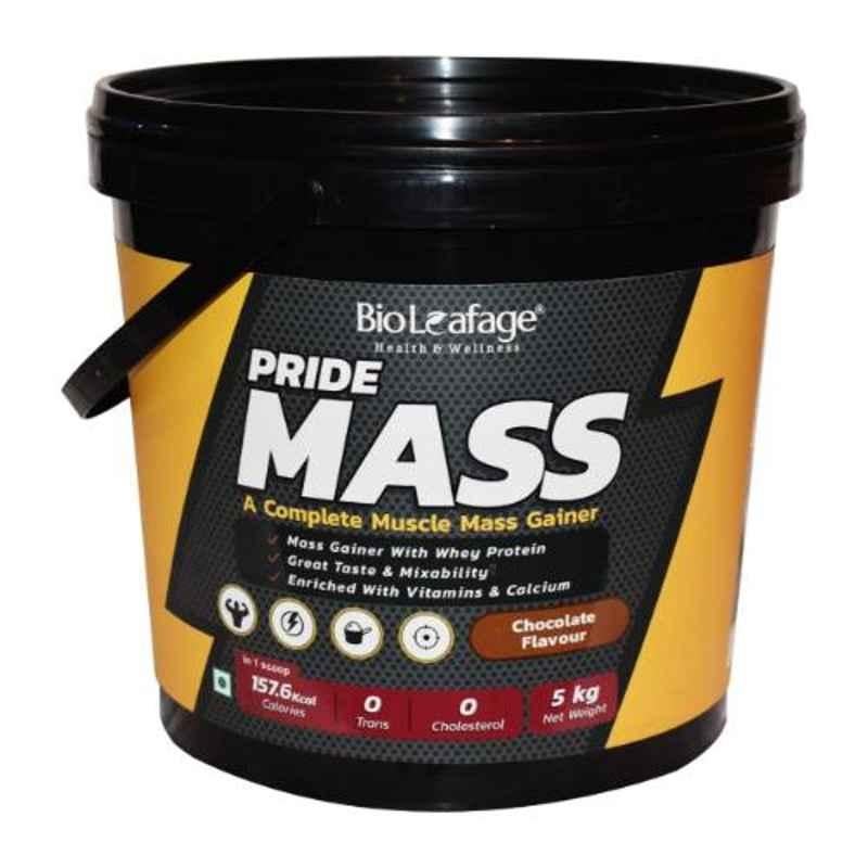 Bio Leafage 5kg Pride Mass Chocolate Flavour Complete Muscle Gainer, BLPMC5KG