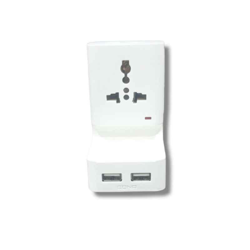 Cona Smyle MP 5023 3+2 Standy Polycarbonate Multi Plug with 2.5A USB (Pack of 5)