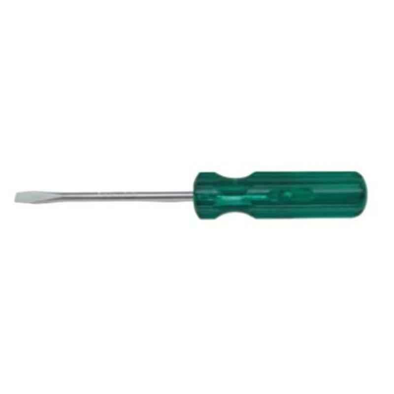 Baum 10mm Magnetic Flat Tip Screwdriver with Transparent Green Acetate Handle, Art-314, Blade Length: 250mm (Pack of 12)