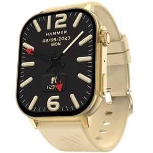 Hammer Arctic 2.04 inch Champagne Gold Bluetooth Calling Smartwatch with Super Amoled Display