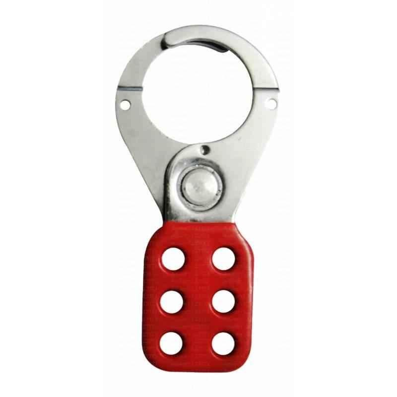 Asian Loto ALC-CHPV-R Small Red Vinyl Coated Safety Lockout Hasp, Size: 38 mm (Pack of 5)